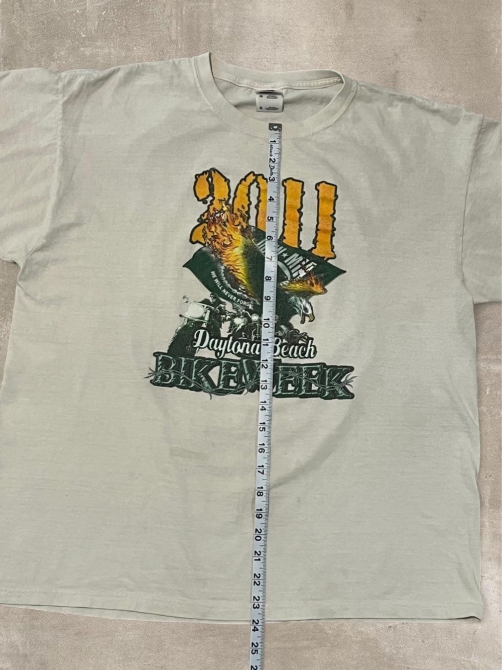 2011 Daytona Beach Bike Week Graphic Tee XL Vintage Style - Picture 4 of 5